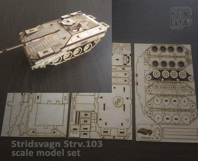 Stridsvagn 103 (Strv.103) &quotWorld Of Transport&quot Набор для сборки дерево фанера|Образовательное