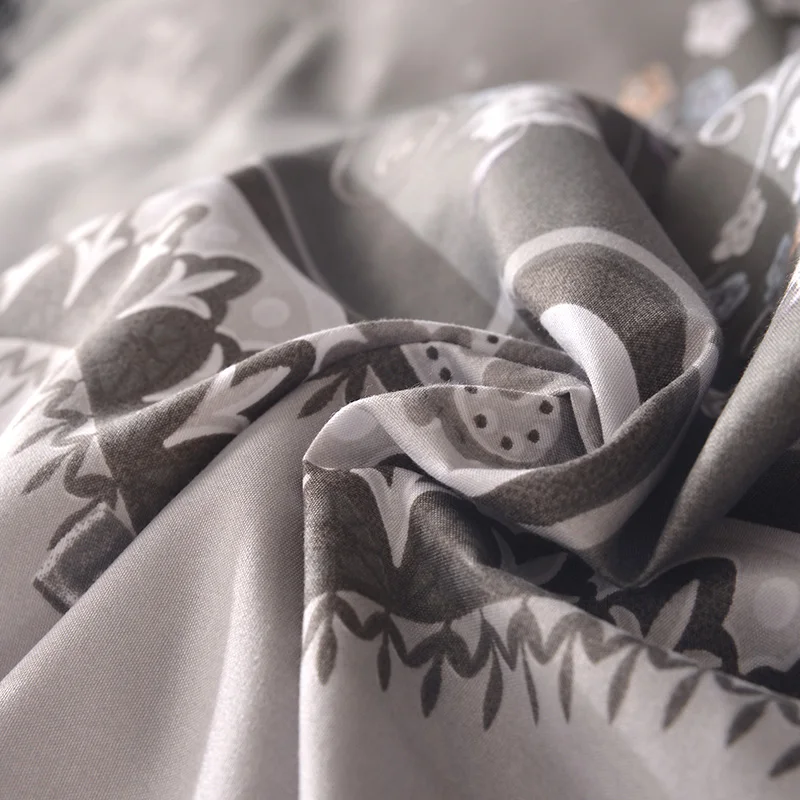 Роскошный комплект постельного белья с цветочным кружевом и принтом Комплект в