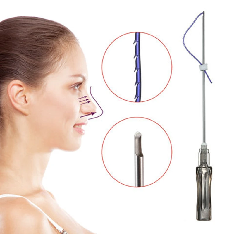 

Быстрая доставка Pdo Thread Nose 19g50mm L игла канюля для носа Lifitng