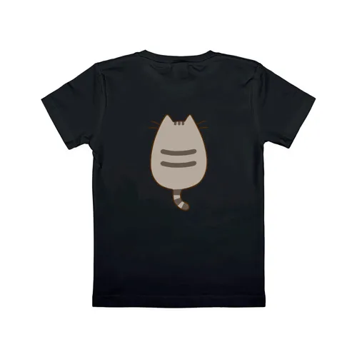 Детская футболка хлопок Pusheen Пицца (Двусторонняя)