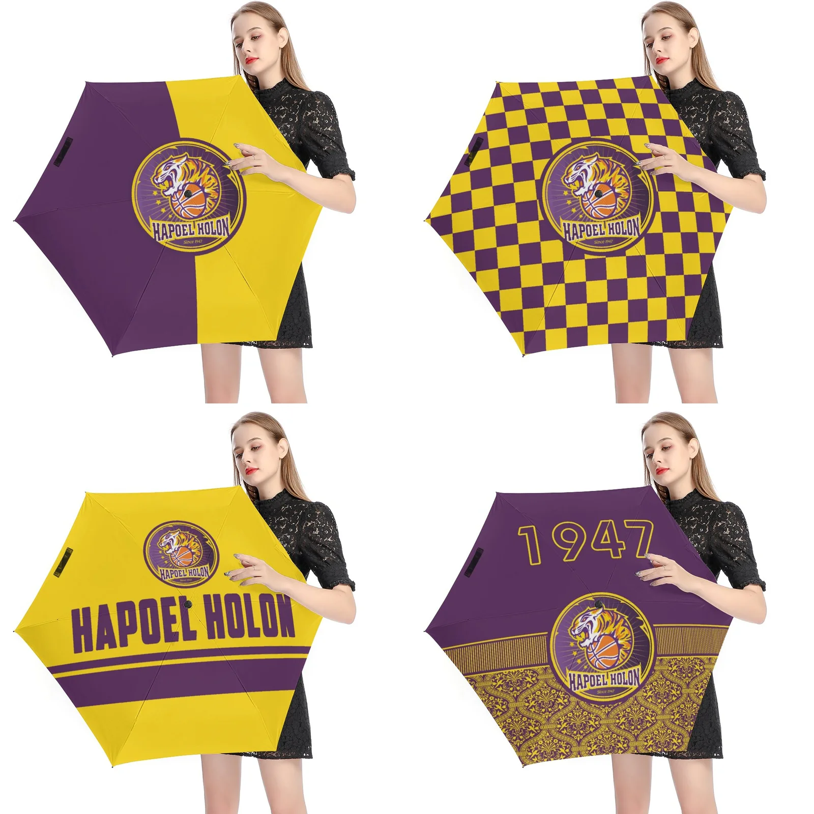 

Hapoel Holon Bc Umbrella Windproof Travel Wind Resistant Umbrella Compact Folding and Portable Umbrellas for Men Women