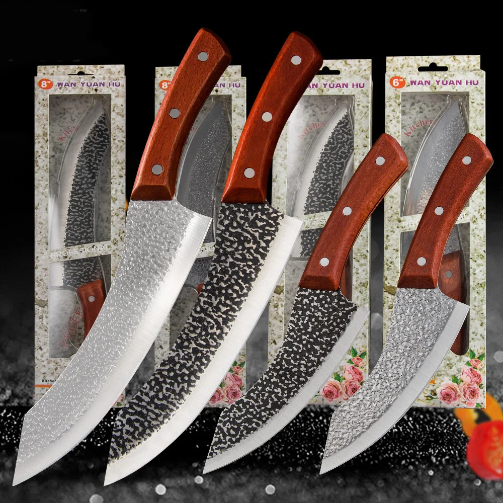 Одиночный нож с лезвием в форме клюва 8 дюймов кухонный из нержавеющей стали