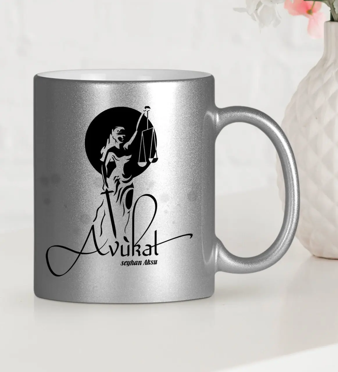 

Personalized Professional Attorney Silver Gilt Mug Cup-15