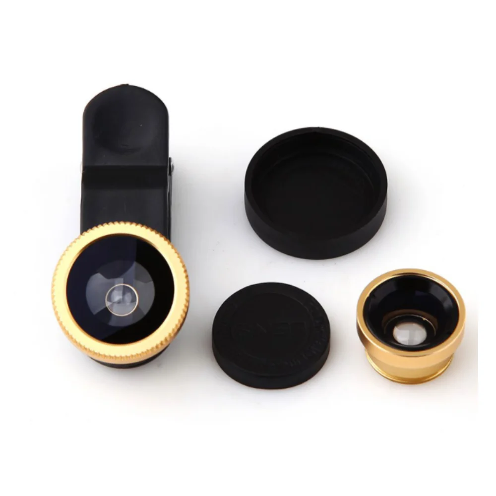 3 в 1 объектив для телефона рыбий глаз широкоугольный макросъёмка шт. Fish eye - купить