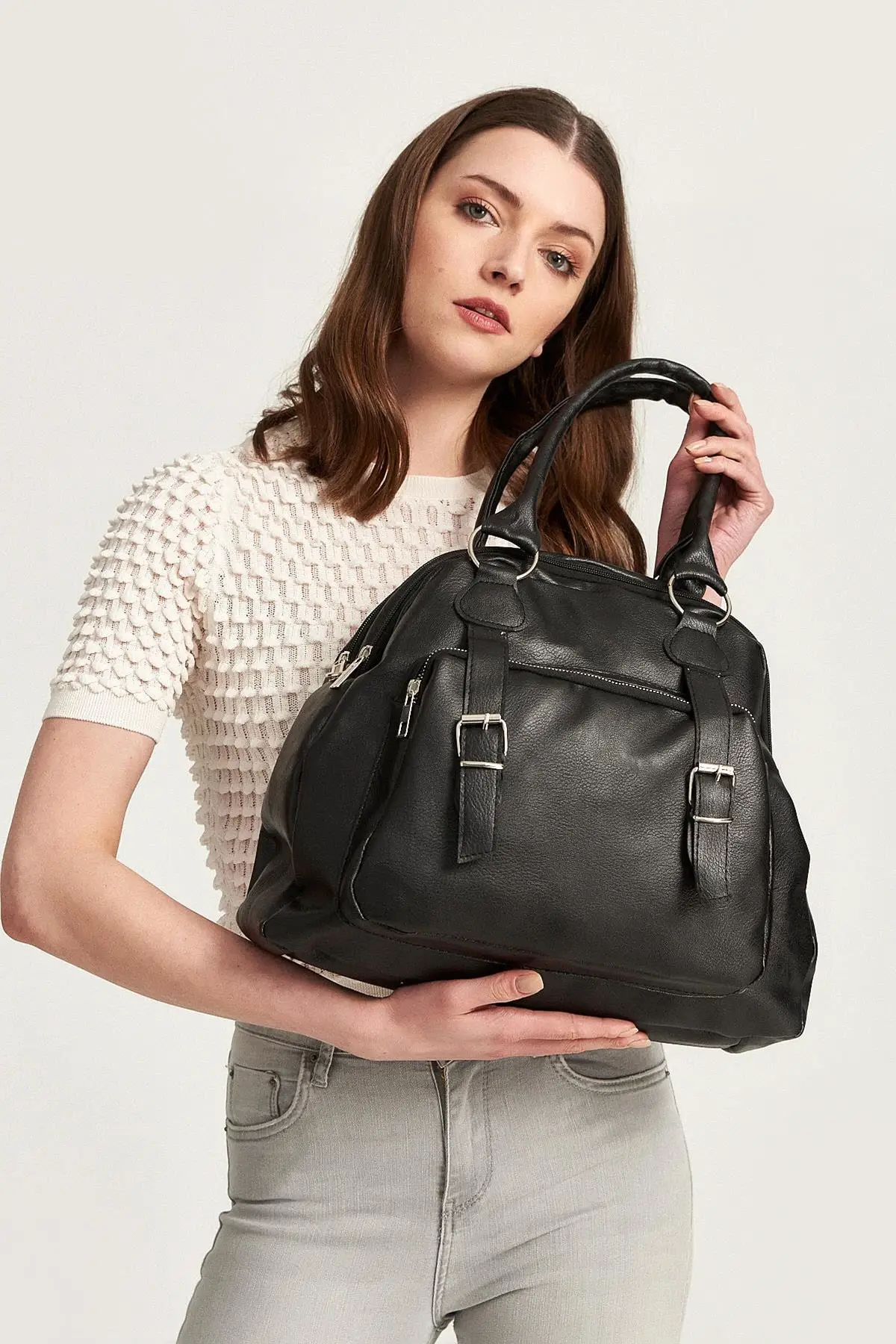 

Leather New Fashion Shoulder Bag for Women Hand Wide Arm Stylish Handy Bag Ladies