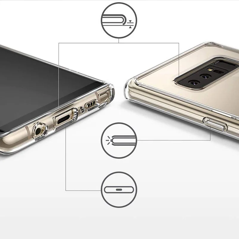 Гелевый Чехол из ТПУ силиконовый чехол для мобильного телефона Samsung Note 8 задняя