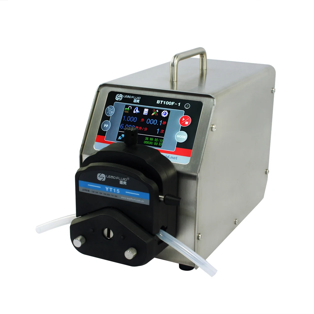 

BT100F-1 YT25 SS shell Industrial Medical Lab Dispensing Dosing Filling Peristaltic pump 0.17-720ml/min