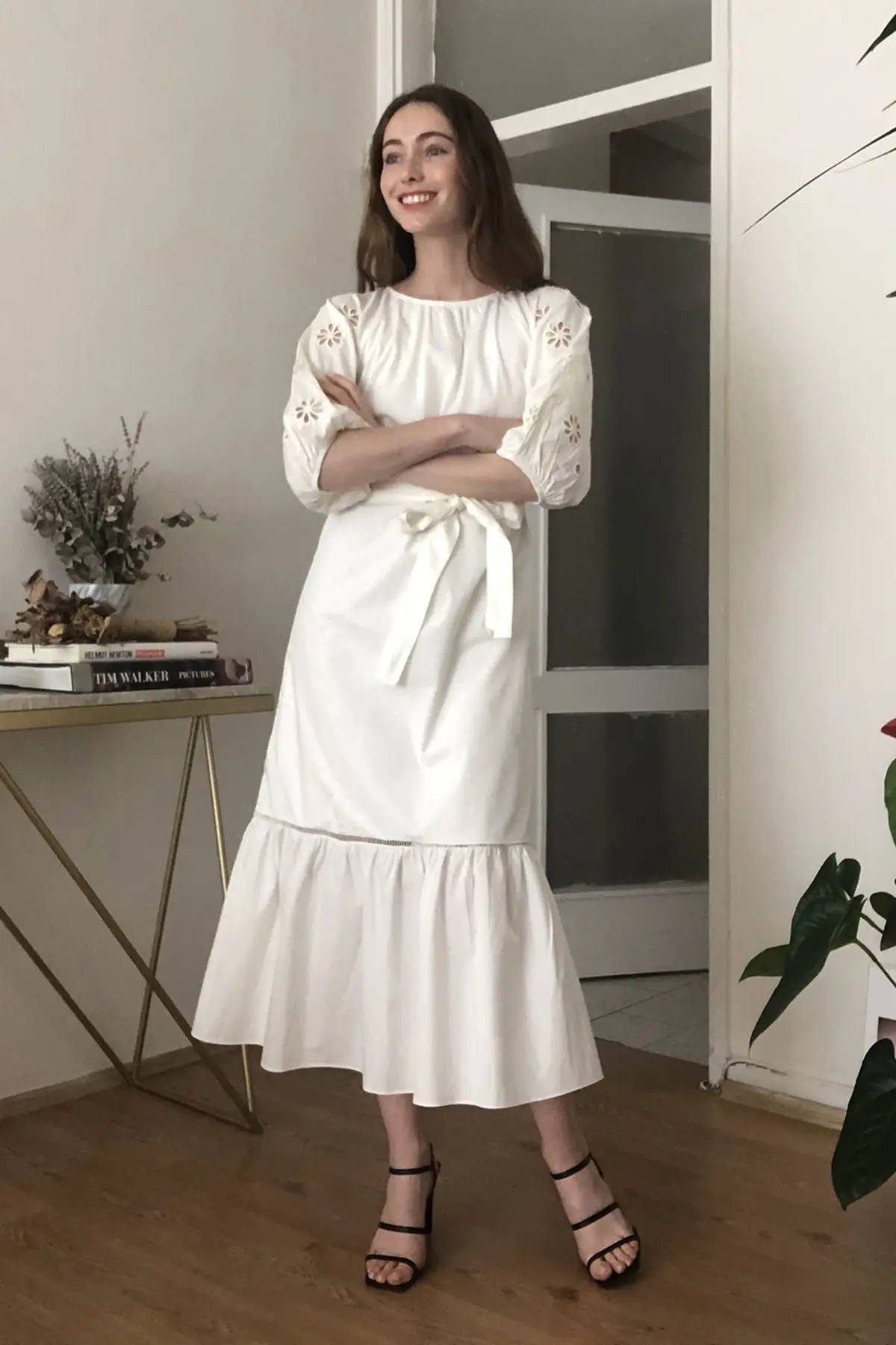 Платье с поясом на рукавах TWOSS20EL2982 | Женская одежда