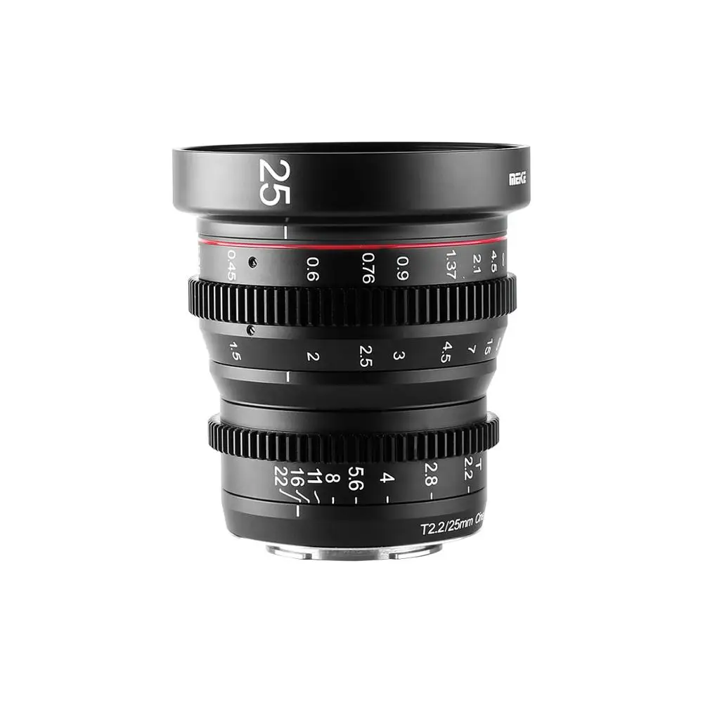 Асферический объектив Meike MK 25 мм T2.2 с ручной фокусировкой линза Cine для микрофона