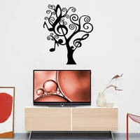 musical notes on tree wall sticker for music decal living room and music room decoration a002074