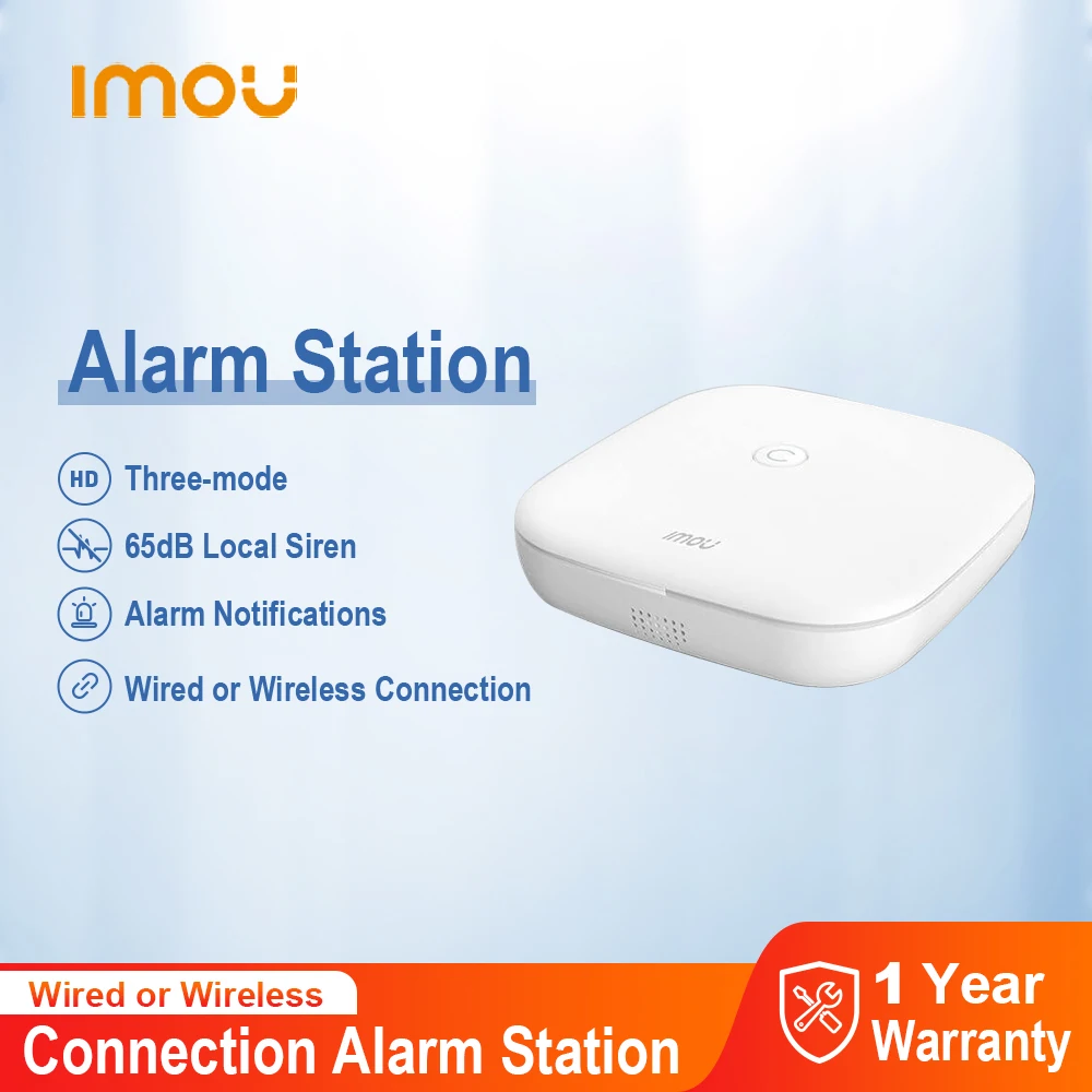 Imou Alarm Station With Airfly Wired or Wireless Connection Supports Up to 32 Detectors The Center of Smart Alarm System 433MHz english talking watch for blind people or visually impaired people or the elderly with alarm of quartz white dial black numbers
