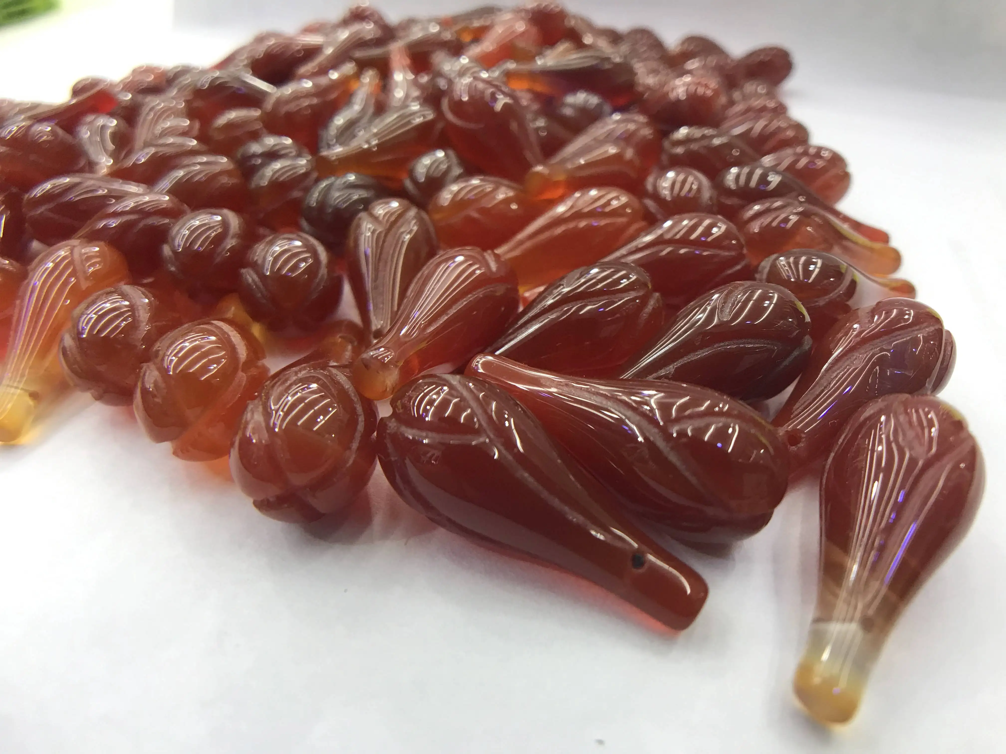 Цветочные бусины Carnelians 2 шт./лот 10x24 мм для изготовления ювелирных изделий