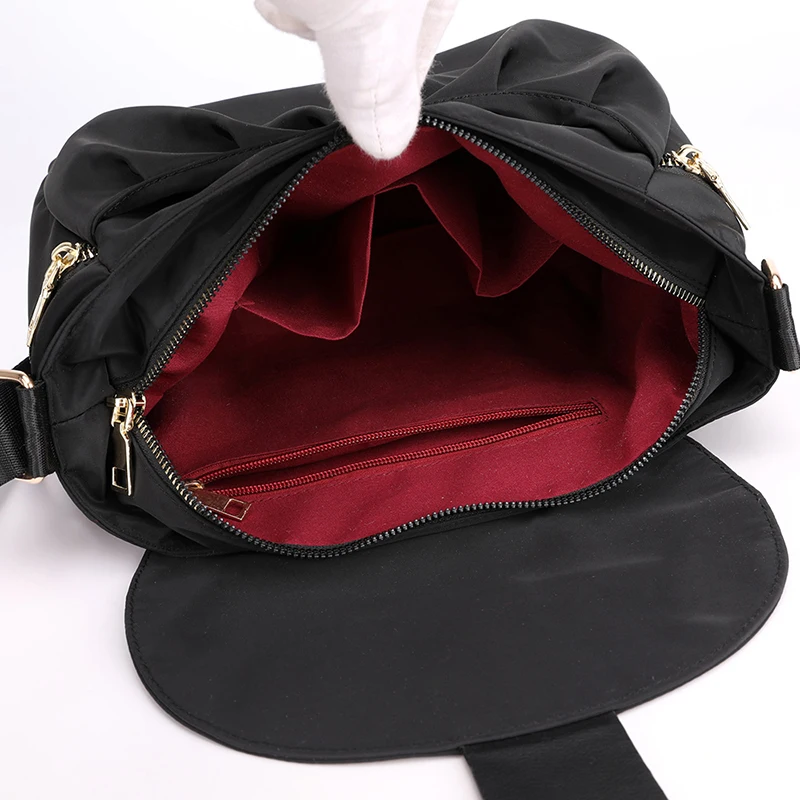 

New Fashion Exquisite Shopping Bag Retro Casual Women Totes Shoulder Bags Female nylon cloth Solid Color Chain Handbag for Women