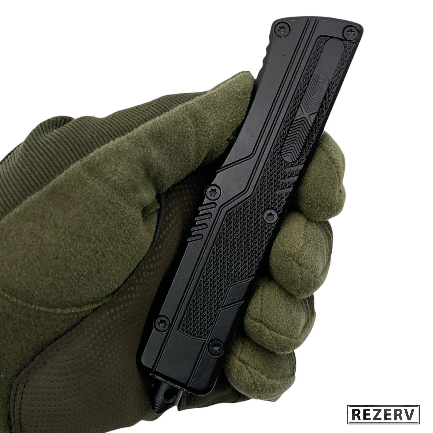 Нож фронтальный кнопочный &quotМамба 2&quot автоматический складной сталь 420