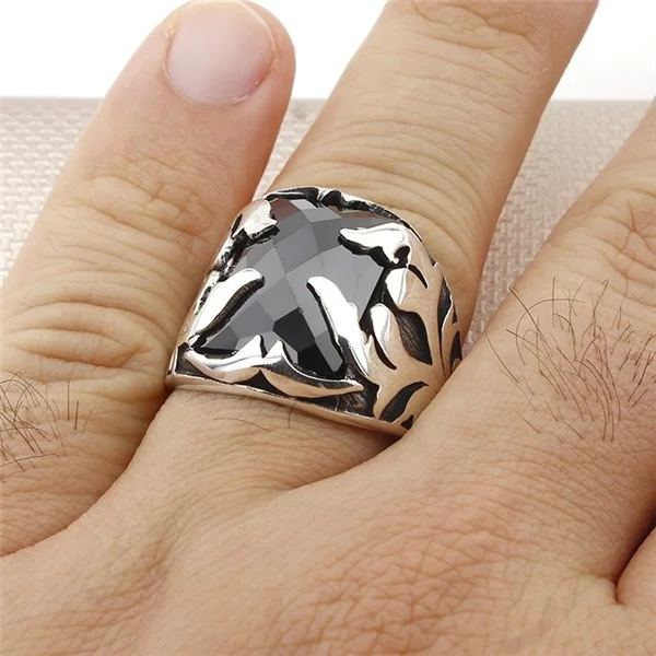 Турецкое ювелирное изделие 925 пробы серебряное кольцо настоящие драгоценные