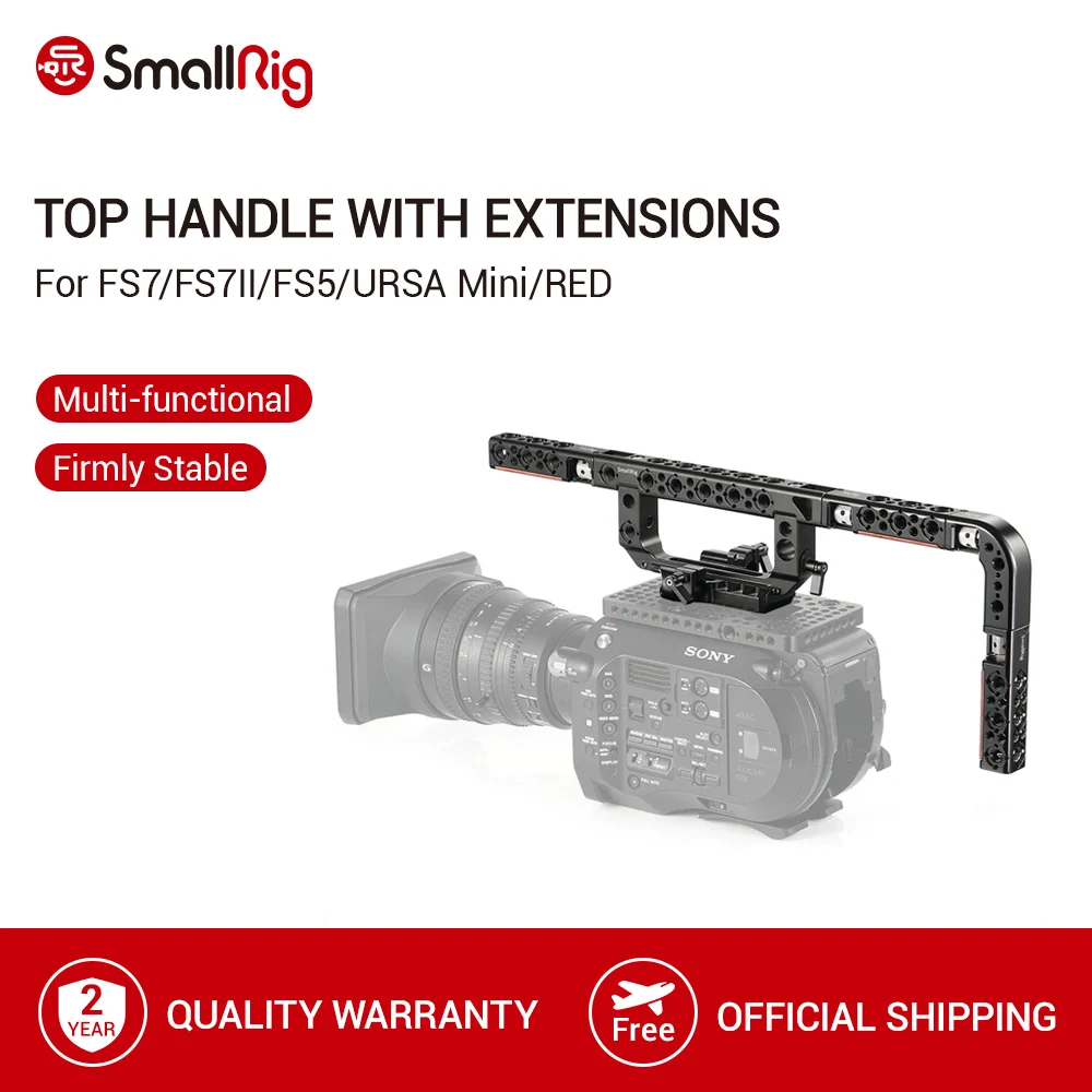 Верхняя ручка SmallRig с удлинителем для FS7/ FS7II/ FS5/ URSA Mini/красная верхняя в комплекте