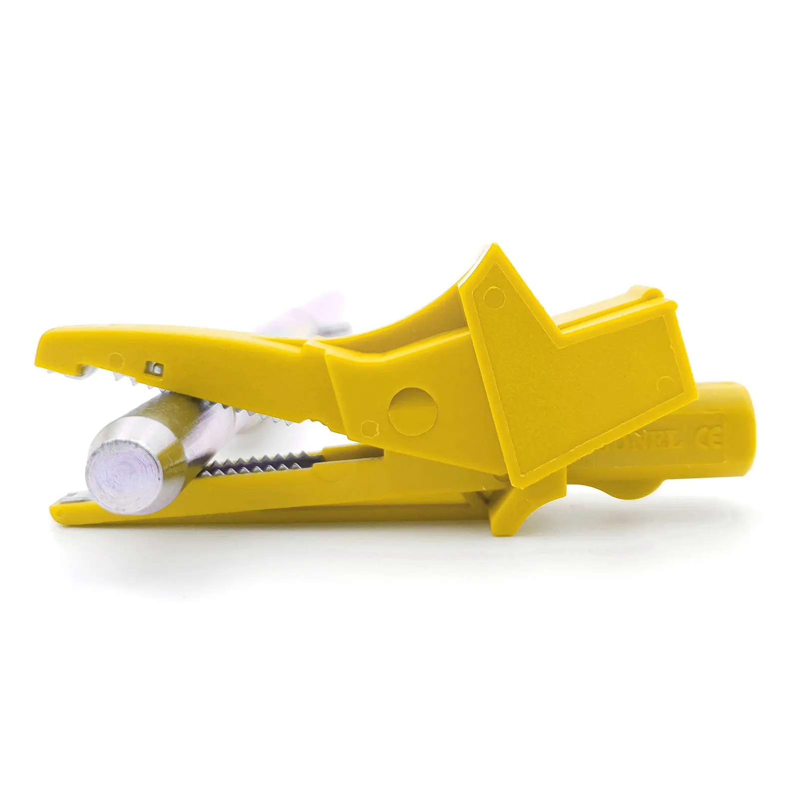 Зажим Крокодил изолированный желтый К02 Sonel (зажим для мультиметра щуп 4 мм 1000