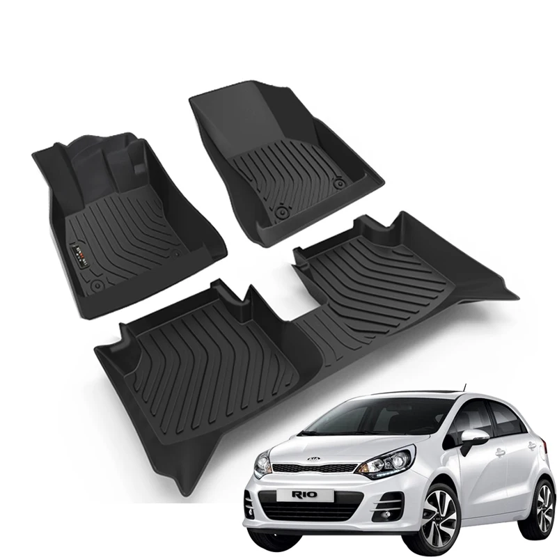 

Автомобильные резиновые коврики для Kia Rio 3 2011 2012 2013 2014 2015, женские коврики, полный комплект, детали интерьера, автомобильные аксессуары