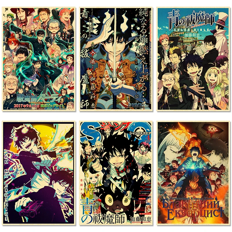 

Blue Exorcist Anime Poster Decor For Home Posters Room Wall Pictur Kraft Paper Retro And Prints Art Bar Cafe Stickers