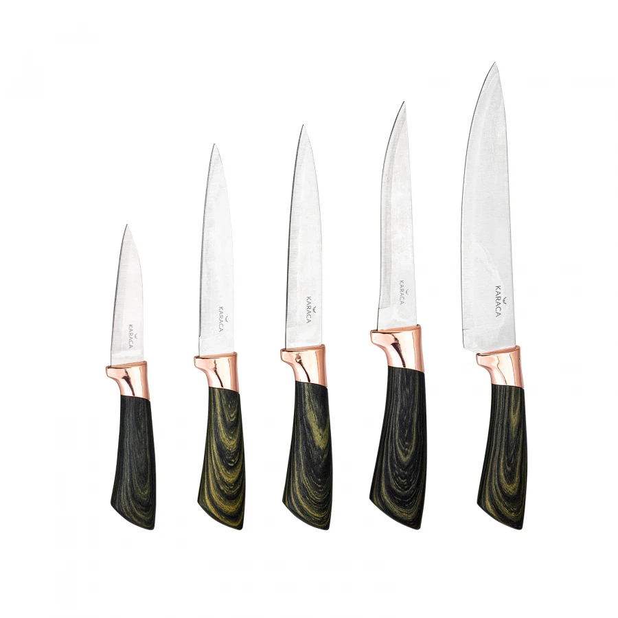 

Kitchen Knife set 6 Pieces Chef Knife Bread Knife Chopping Knife Boning Knife Paring Knife Sharp Durable Knife Set