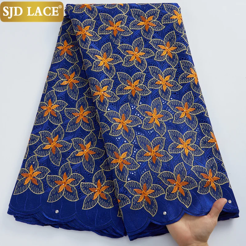 Pаспродажа SJD кружево высокого качества Африканское кружево вышитая ткань нигерийские камни швейцарская вуаль кружево Швейцария дизайн платья с отве...