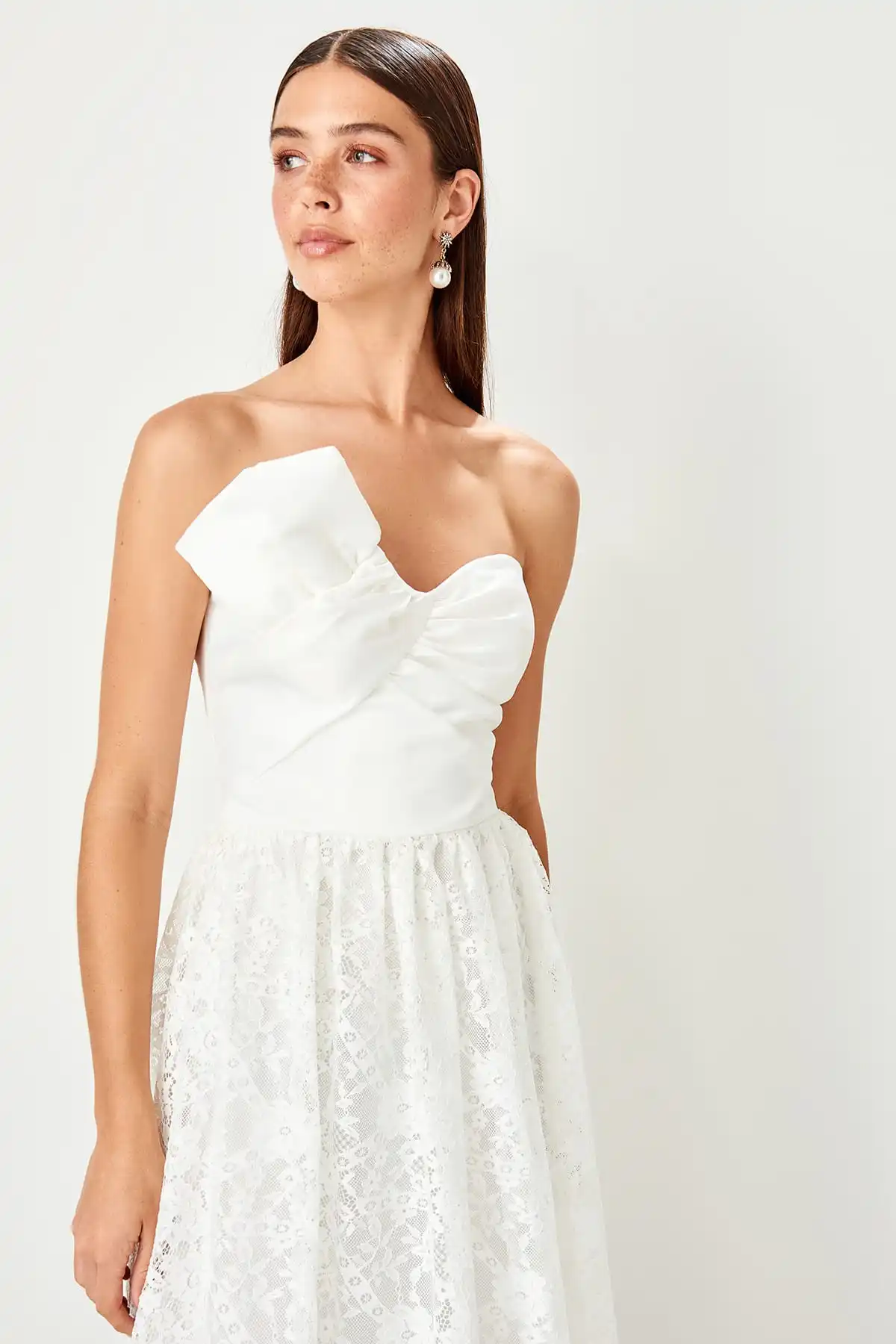 Модное Вечернее платье с воротником TPRSS19VF0049 | Свадьбы и торжества