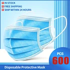 10-600 шт., Одноразовые Дышащие медицинские маски с фильтром
