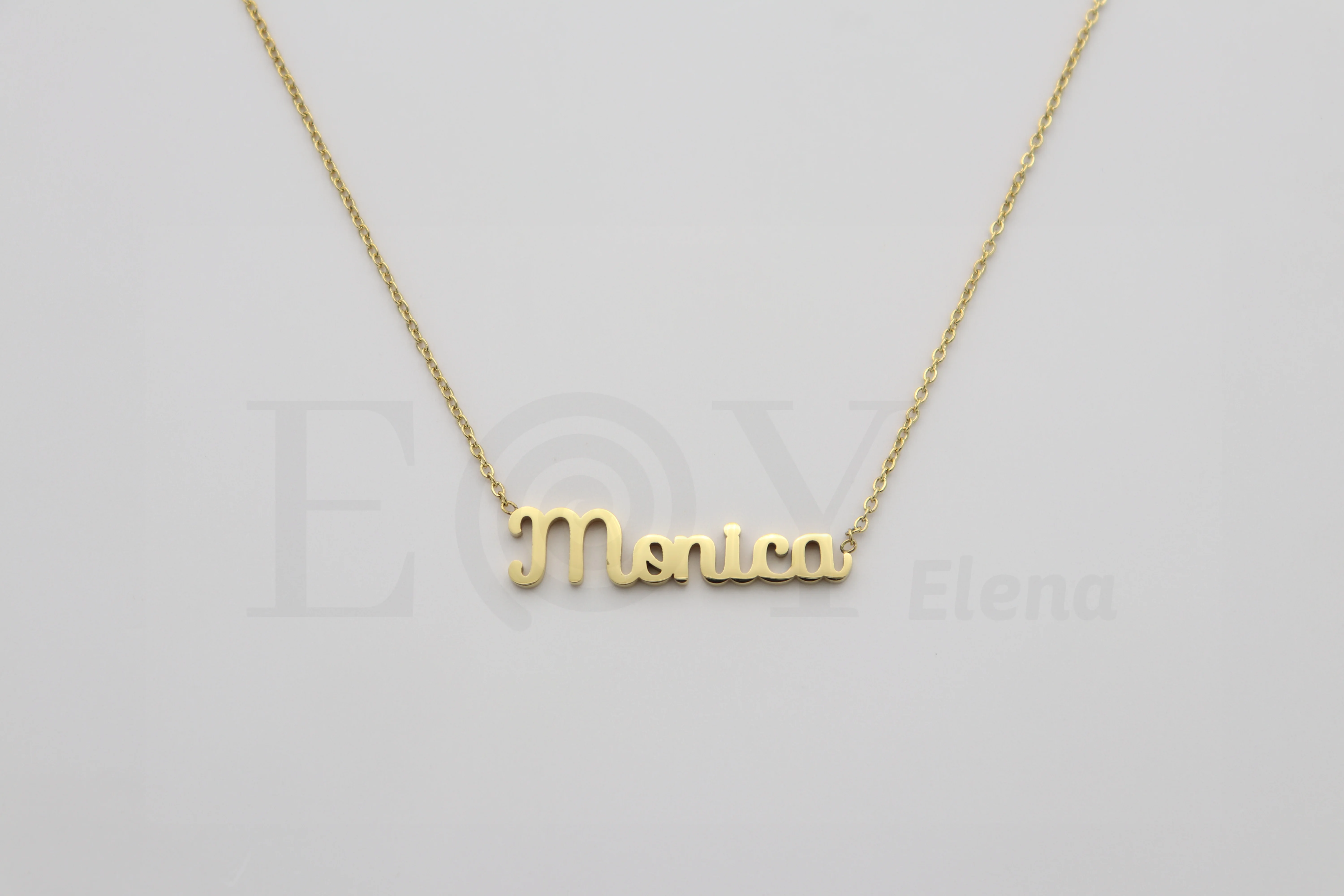 Стальной воротник из нержавеющей стали с номером Моники золотой высоким