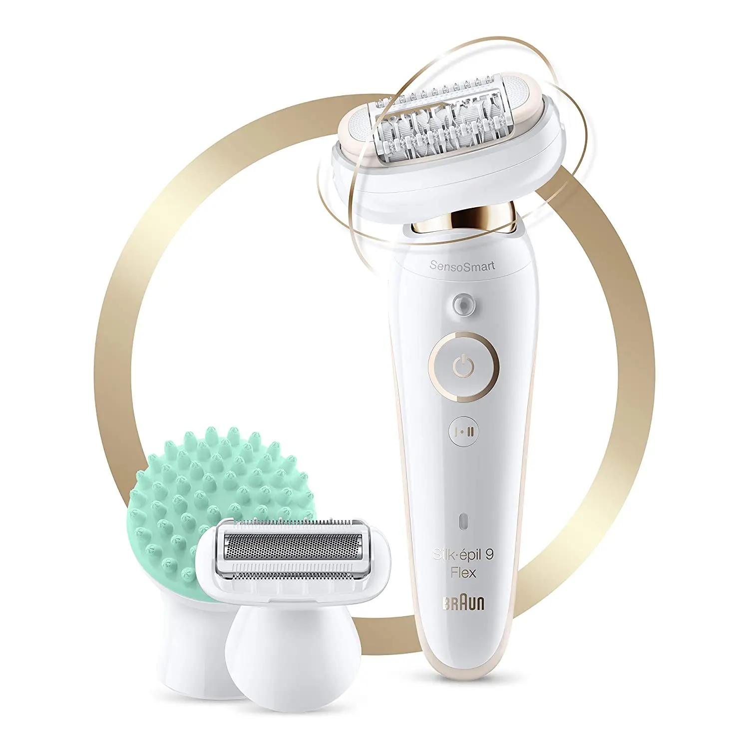 Braun Epilator Silk-épil 9 9-020 with Flexible Head, Facial Hair Removal for Women, Shaver & Trimmer, Cordless, Rechargeable,