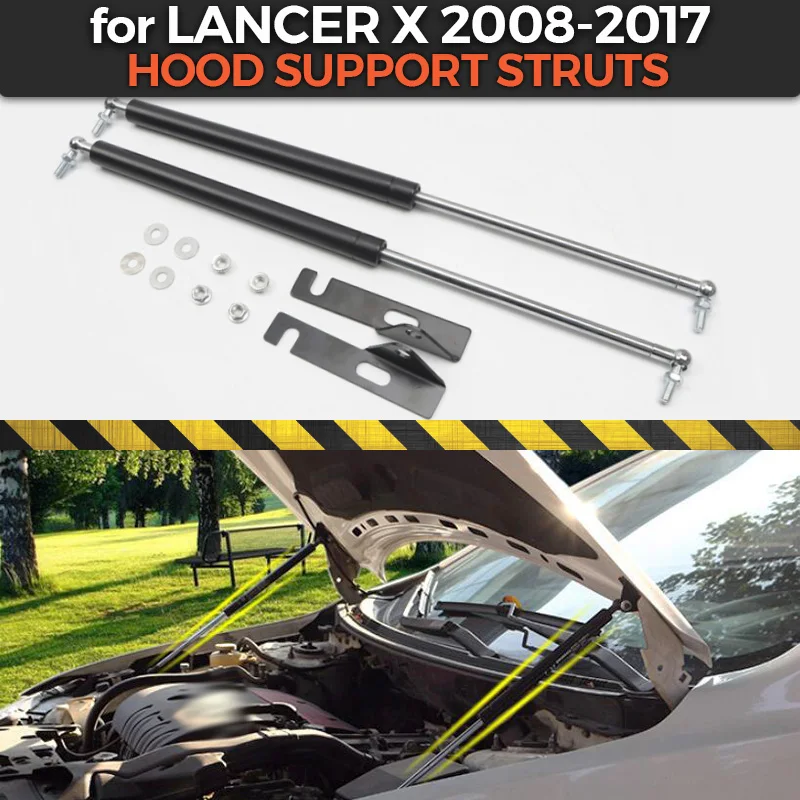 Стойки амортизатора капота для Mitsubishi Lancer X 2008 2017 нержавеющая сталь 1 комплект/2 шт.