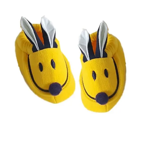 

В форме длинноухого кролика из чесаного хлопка на нескользящей подошве ребенок Panduf; Желтый Темно-синие