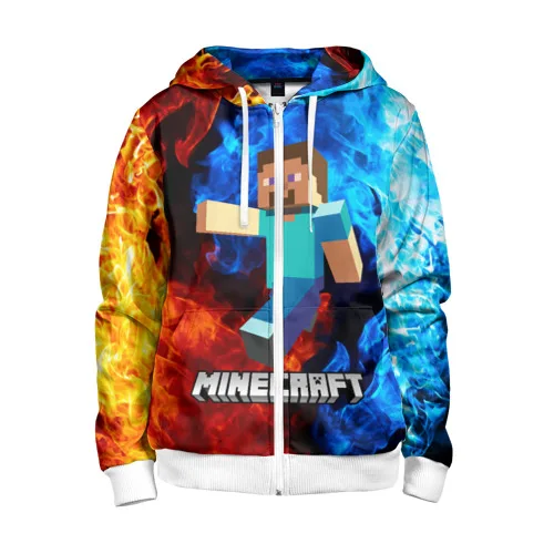 Детская толстовка 3D на молнии MINECRAFT |