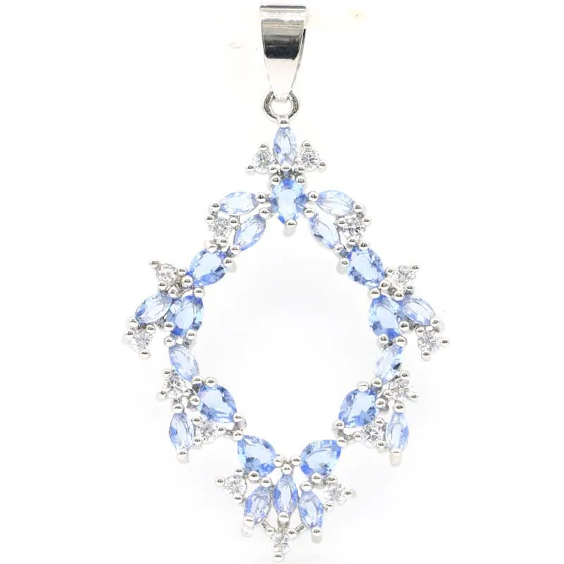 48x28 мм новое состояние создан Париж голубой топаз фиолетовый танзанит Белый CZ