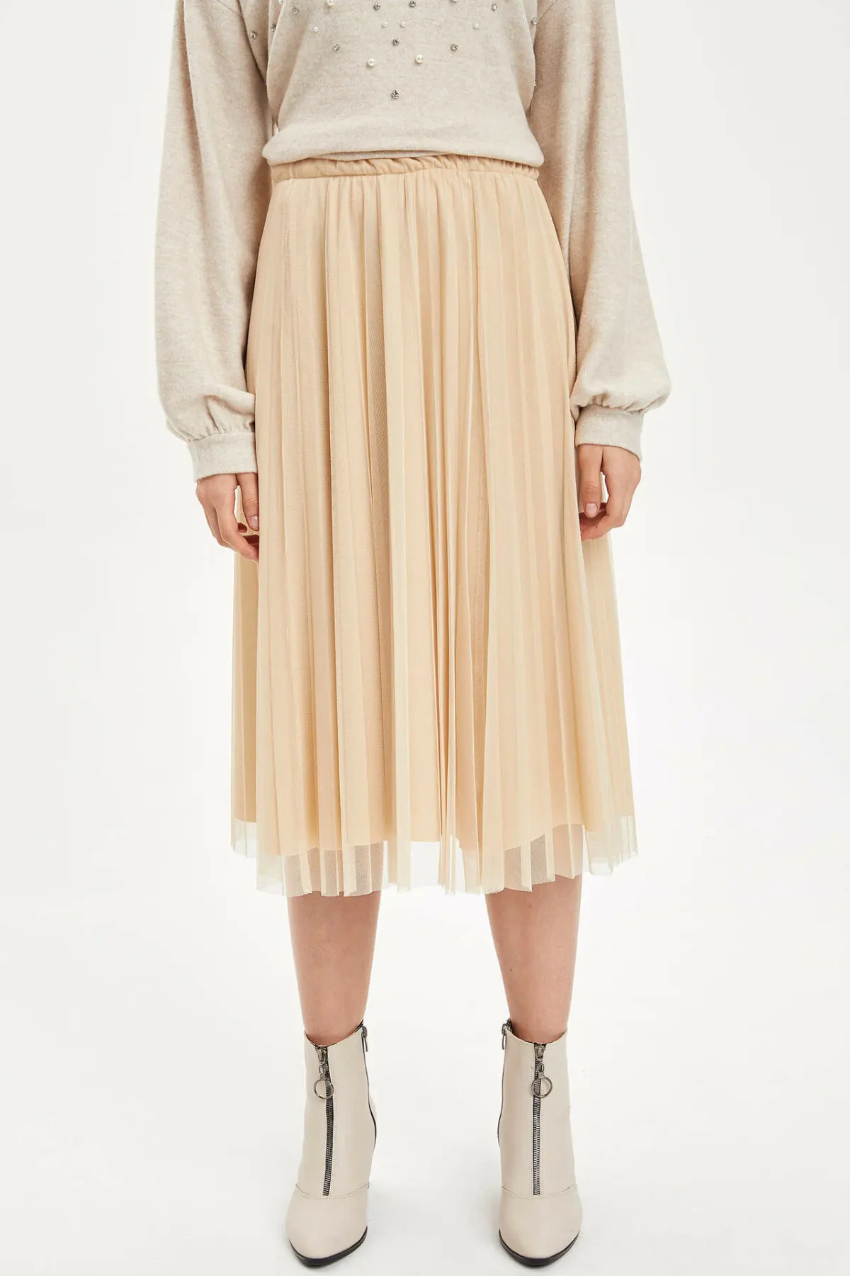 Дефакто женские зимние однотонные трапециевидные длинные юбки повседневные