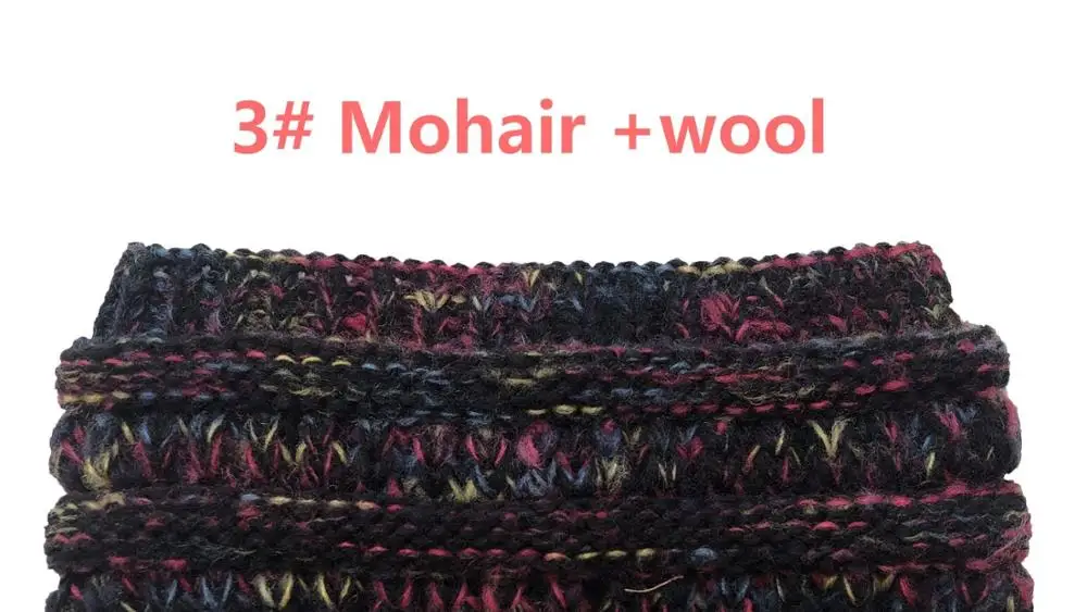 3 Wool 8 цветов, головная повязка из мохера, женские тянущиеся вязаные крючком шапки, зимние шапки для рождества, вечерние, подарок для женщин, шапка, теплая, для девушек, грязная булочка - Цвет: 3 Wool