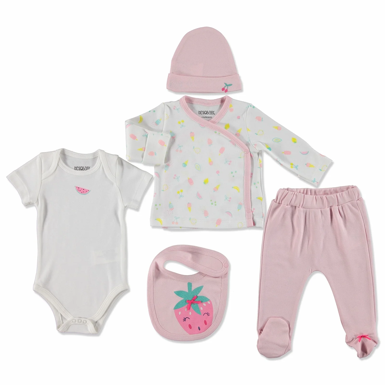 Ebebek HelloBaby/Летний Детский милый костюм с фруктами комплект со штанами| |