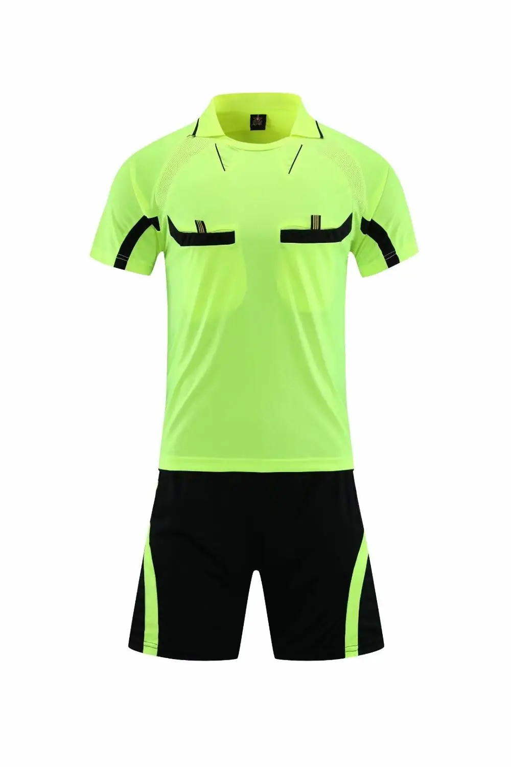 

2020 New designs referee soccer jersey football shirt referee judge uniform breathable soccer sets referee uniforms kits