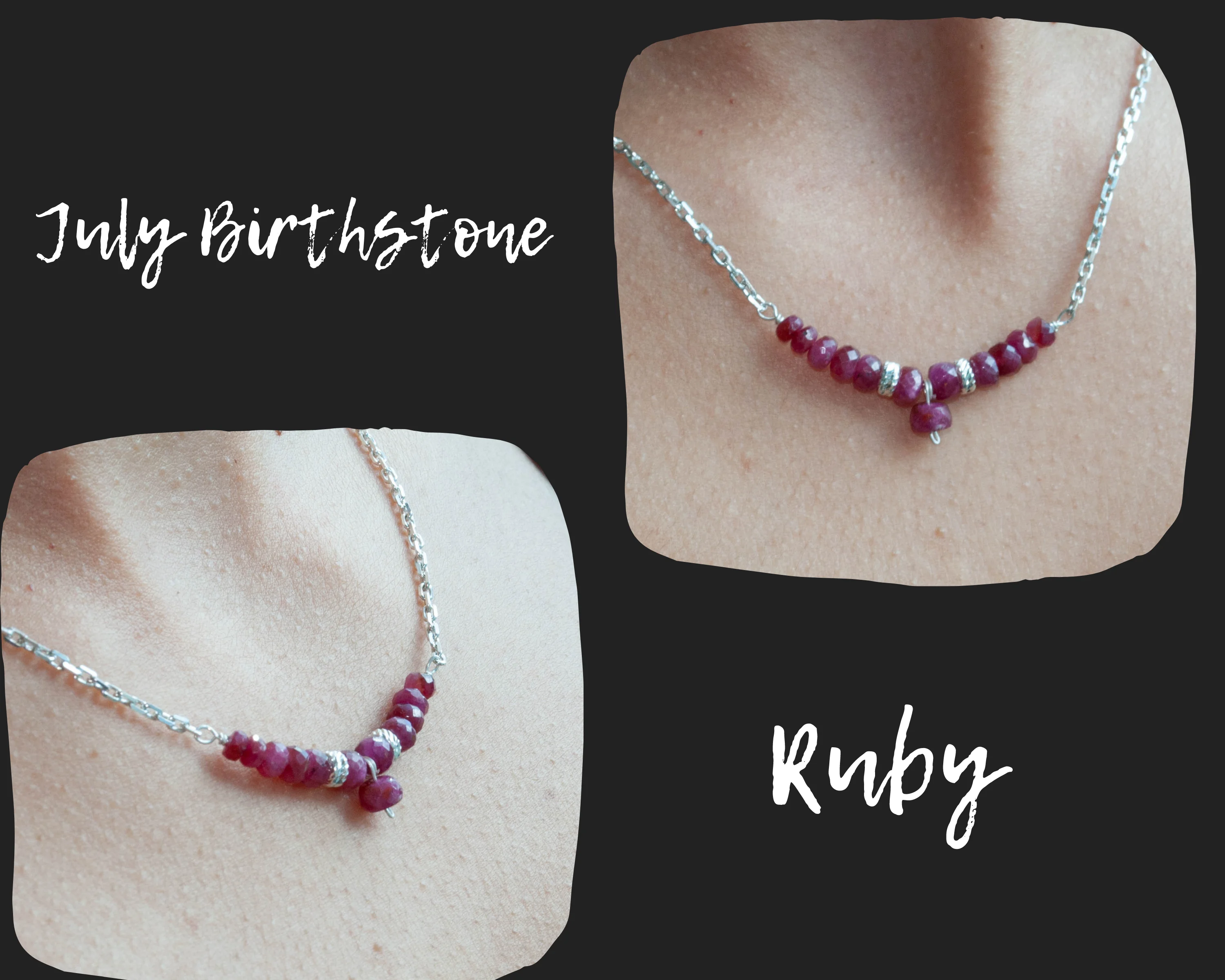 Женское серебряное ожерелье с рубином украшение ручной работы в стиле бохо