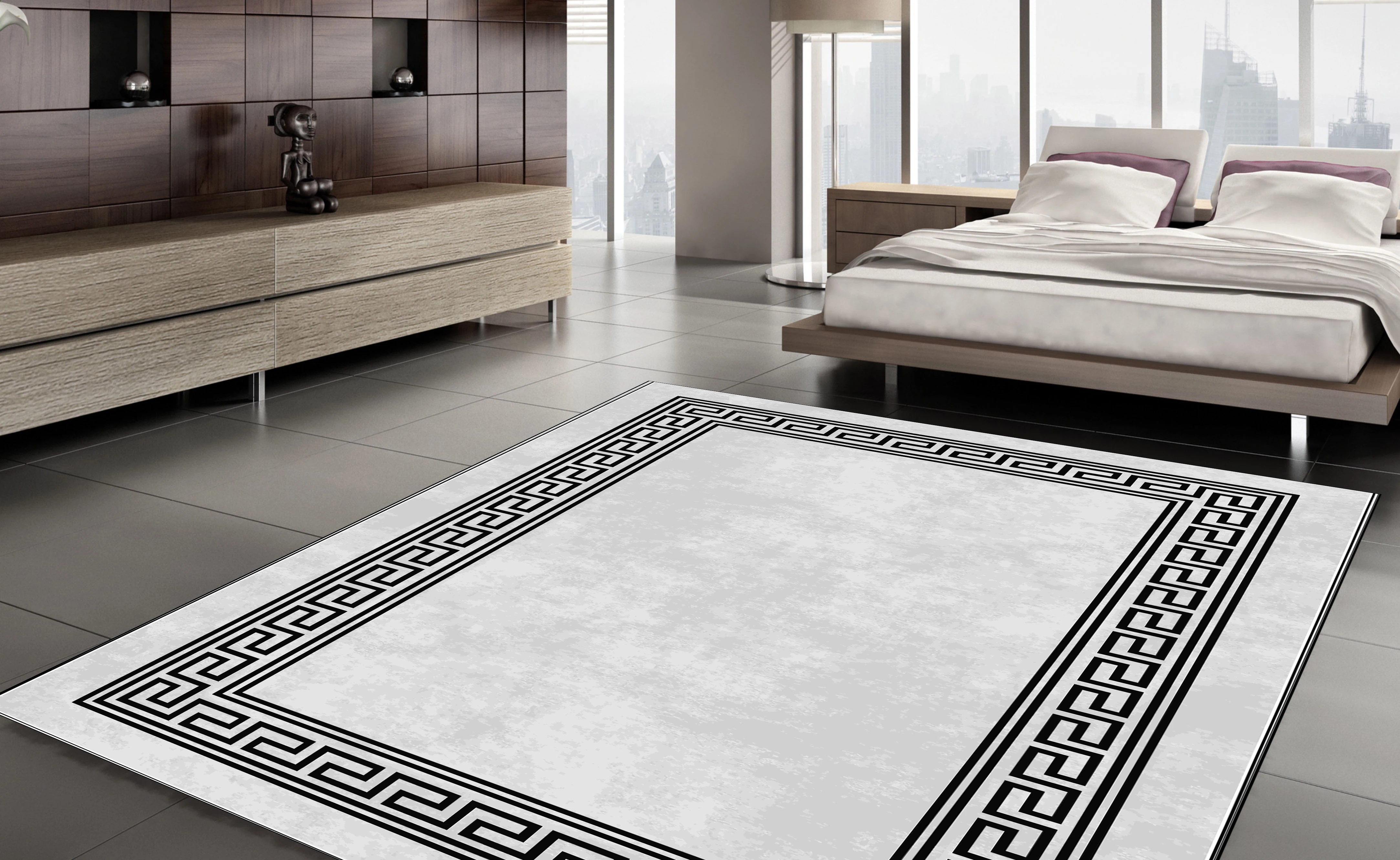 

Grey White Area Rug Carpet Floor Soft Vintage Modrn Rugs Modern Non-Slip Home Decor Thick Runner Durable Carpets Rug Floor Kilim