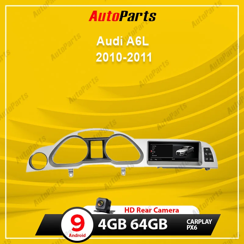 Автомагнитола Kukuz 10 25 дюйма Android 9 0 для Audi A6 A6L 2010 2011 автомобильный DVD плеер GPS