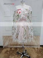 short ruffle lace homecoming dress embroidery luxury lace prom dresses knee length formal evening party dress