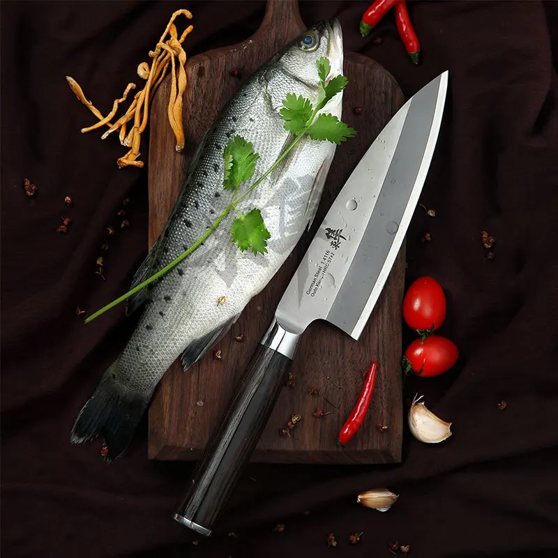 

Japanese Deba Fish head knife Salmon knife Sashimi Sushi Cooking Filleting Knives Sushi Cleaver Salmon Sllicing Petty Peeling