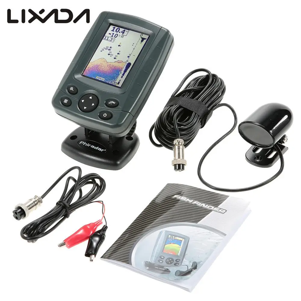 Портативный Sonar рыболокатор 3 5 &quotLCD лодка Finder 0 6 м до 80 эхолот 200 кГц/83 кГц Дуэльный