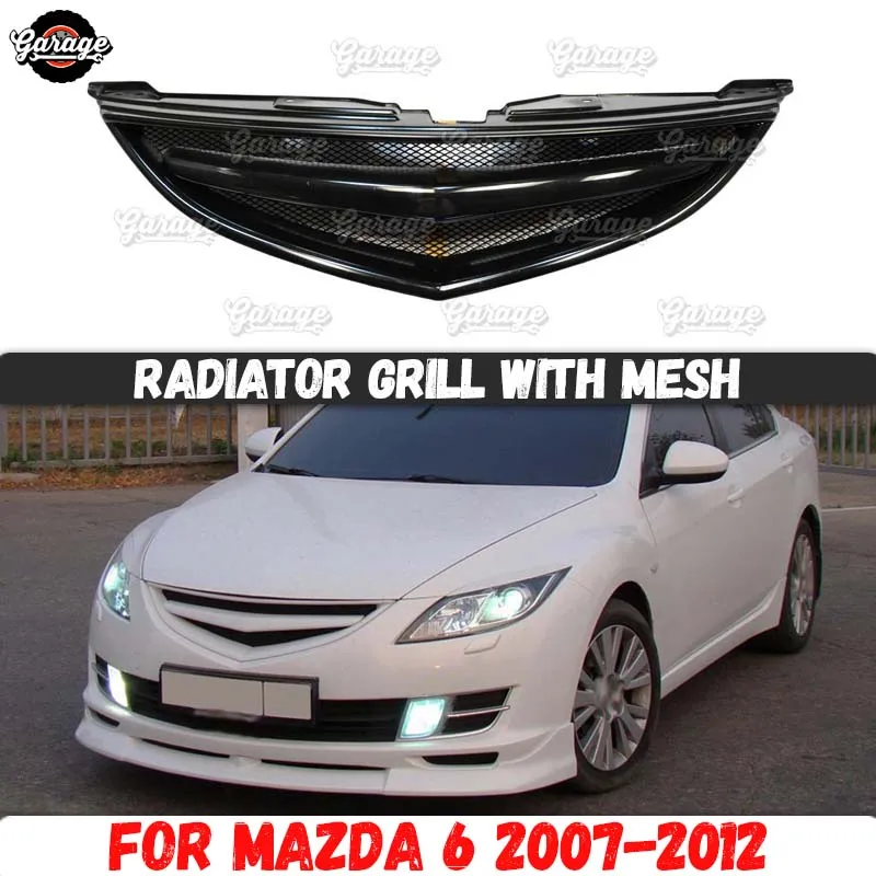 Решетка радиатора с сетчатым чехлом для Mazda 6 2007-2012 аксессуары из АБС-пластика