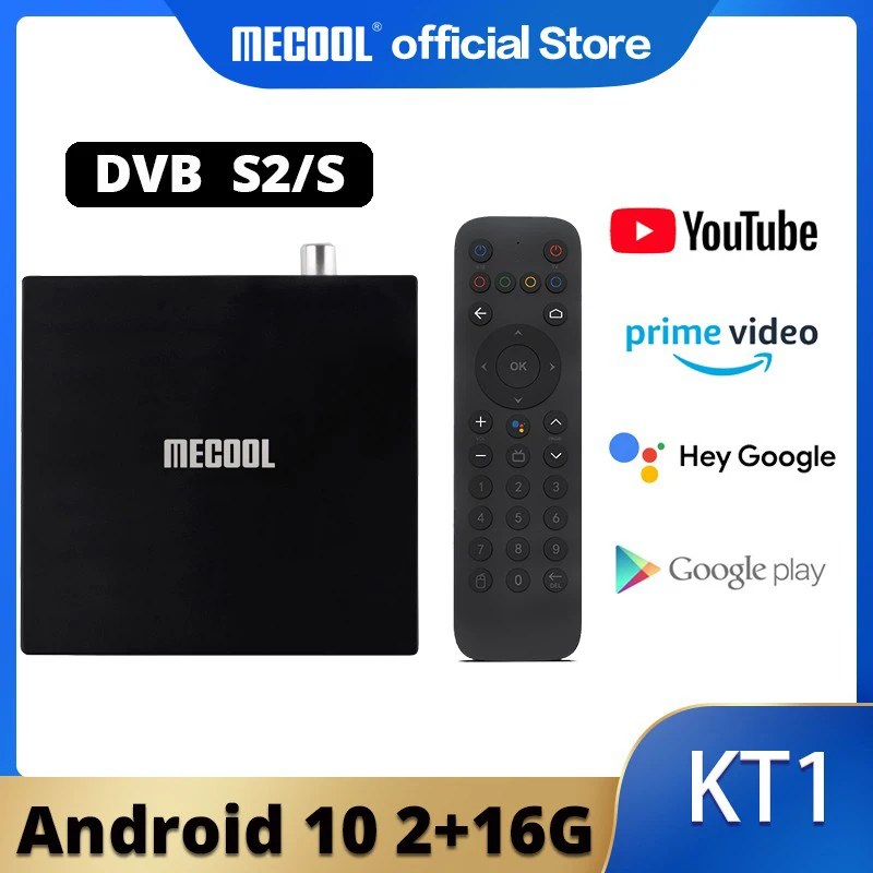 ТВ приемник MECOOL KT1 4K спутниковый декодер Amlogic S905X4 Netflixs Android TV 10 DVB-S2 - Цена: 7327.81