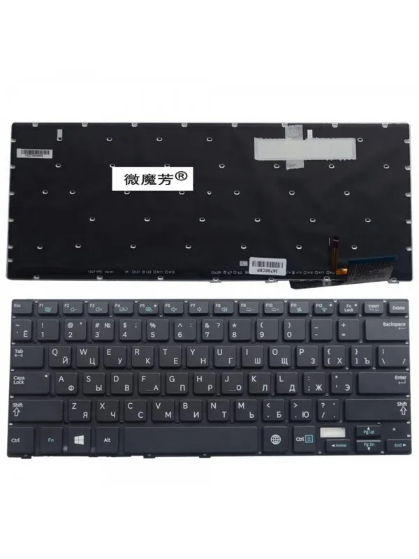 Клавиатура для ноутбука Samsung NP730U3E NP740U3E черная с подсветкой | Компьютеры и офис