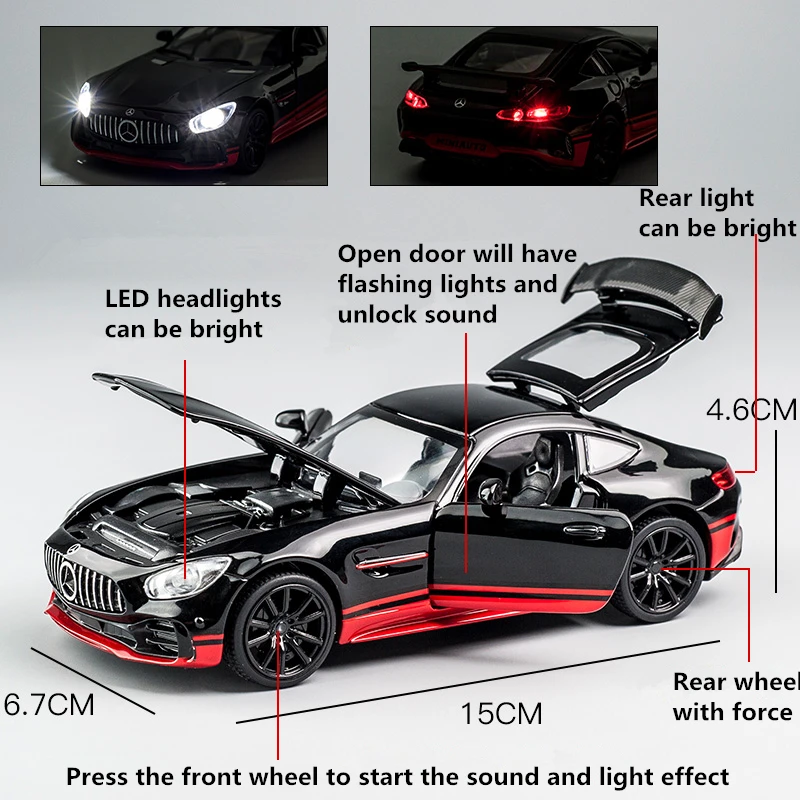 KIDAMI 1:32 модель игрушечного автомобиля GT литая из металлического сплава супер