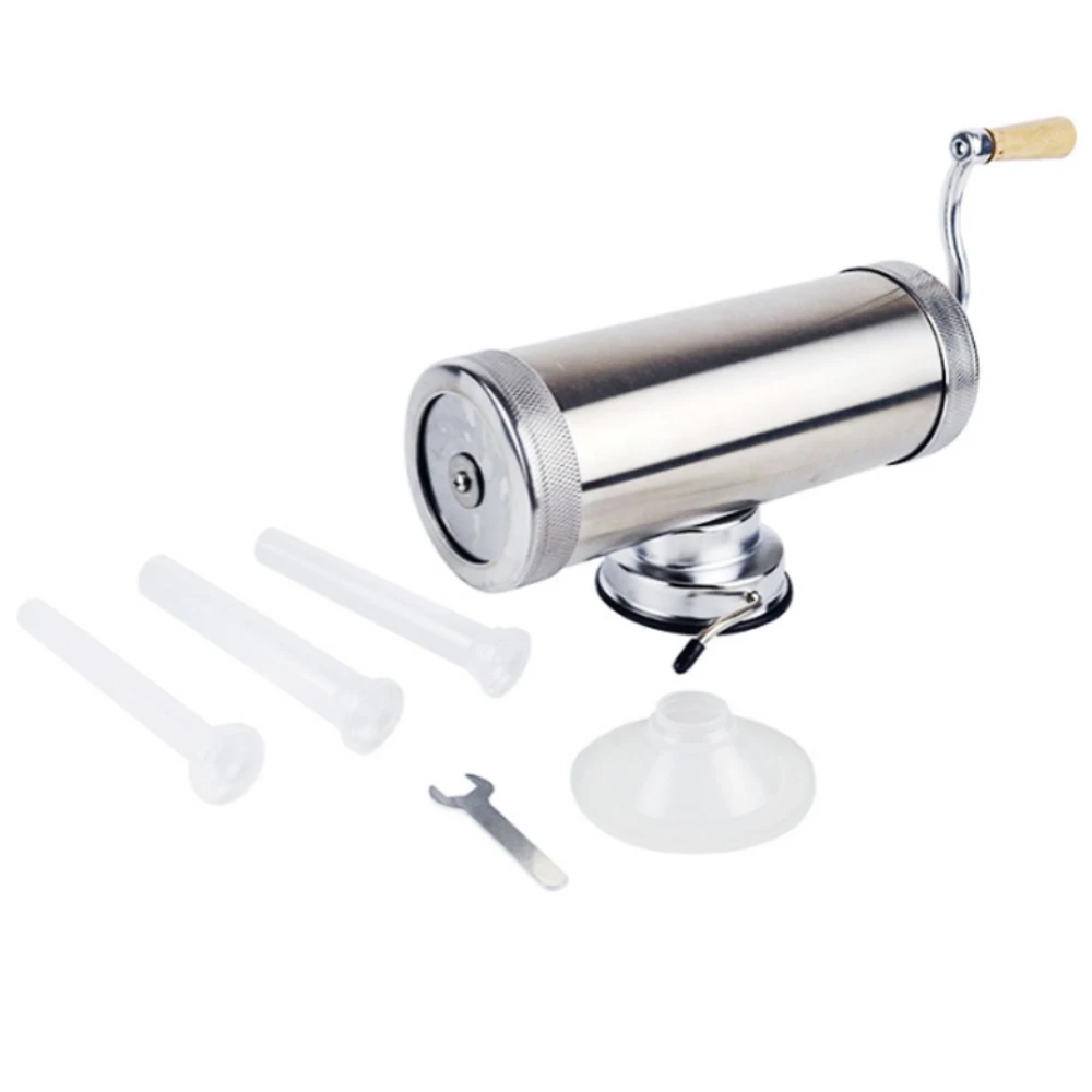 Шприц колбасный наполнитель MASTER FENG 2 5 кг горизонтальный нержавеющая сталь | Дом и