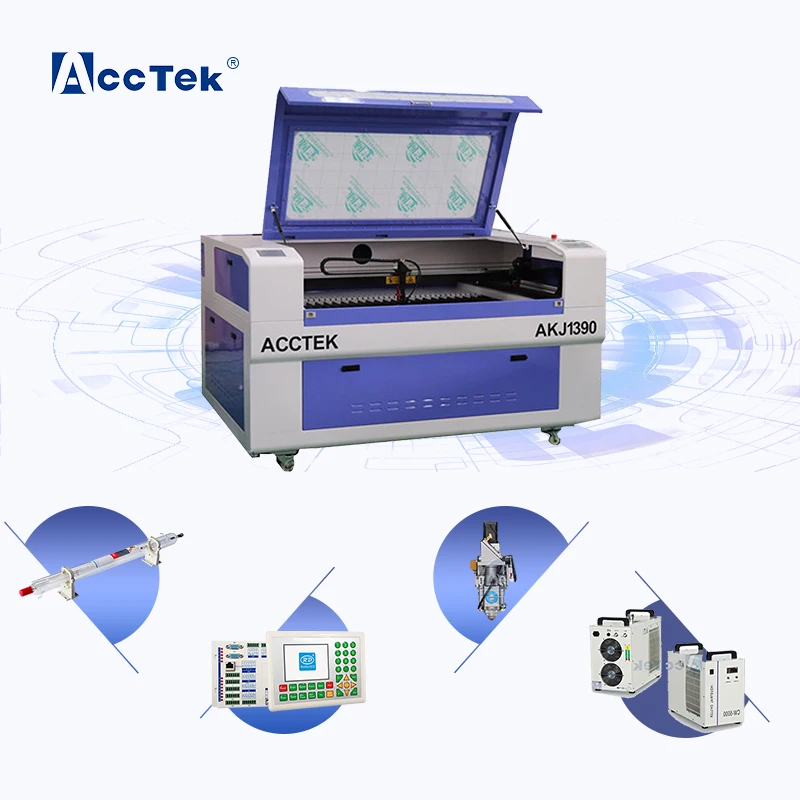 

1390 Laser Cutting Machine 80W 100W 130W EFR OR RECI Brand Ruida Controller CO2 Laser Engraving Machine