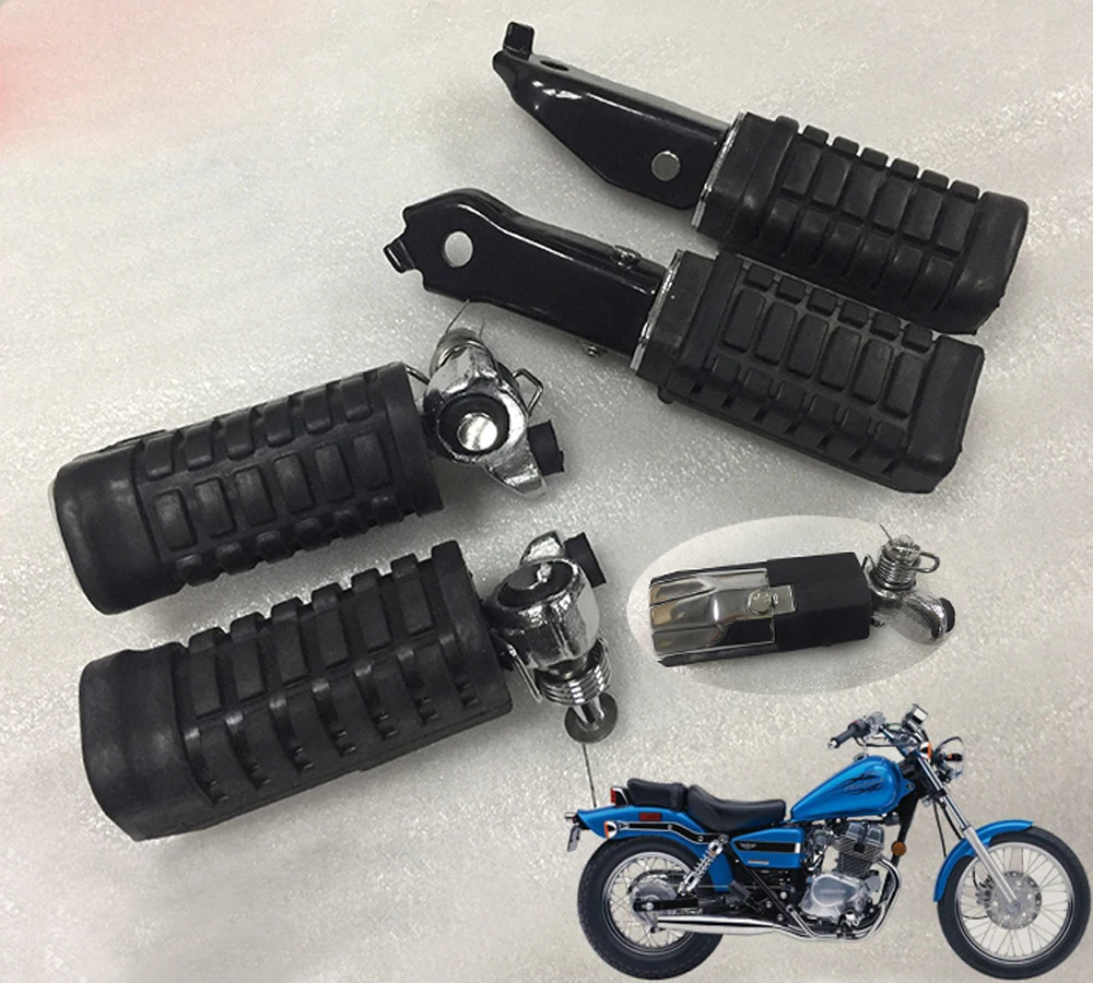 

E0056 1 Pair Motorcycle Front Back FootPegs Footrest Pegs For Honda CMX250 CMX 250 Rebel CA250 1996-2011 Foot Pedal